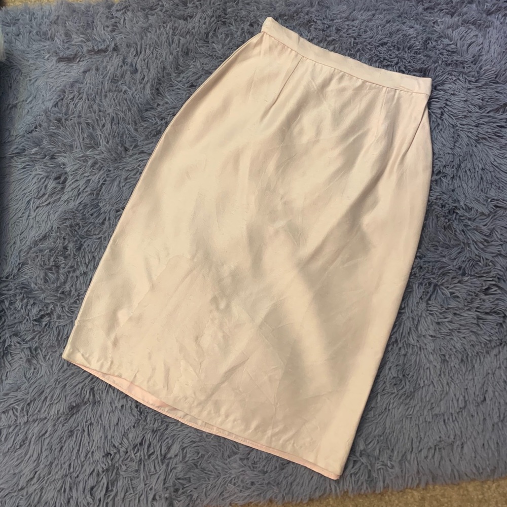 Rose pink vintage pencil skirt